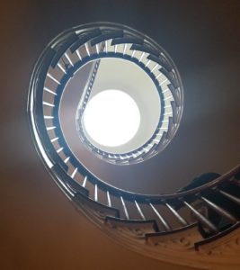 Columbus Craniosacral Therapy. picture of a staircase like unwinding the fascia